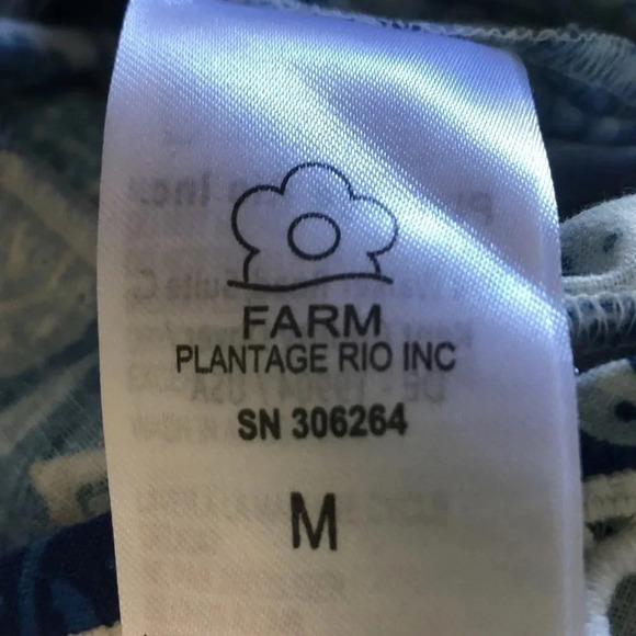 Farm Rio Full of Flowers jumpsuit Sz Medium New with Tags lots of blue - Picture 13 of 15